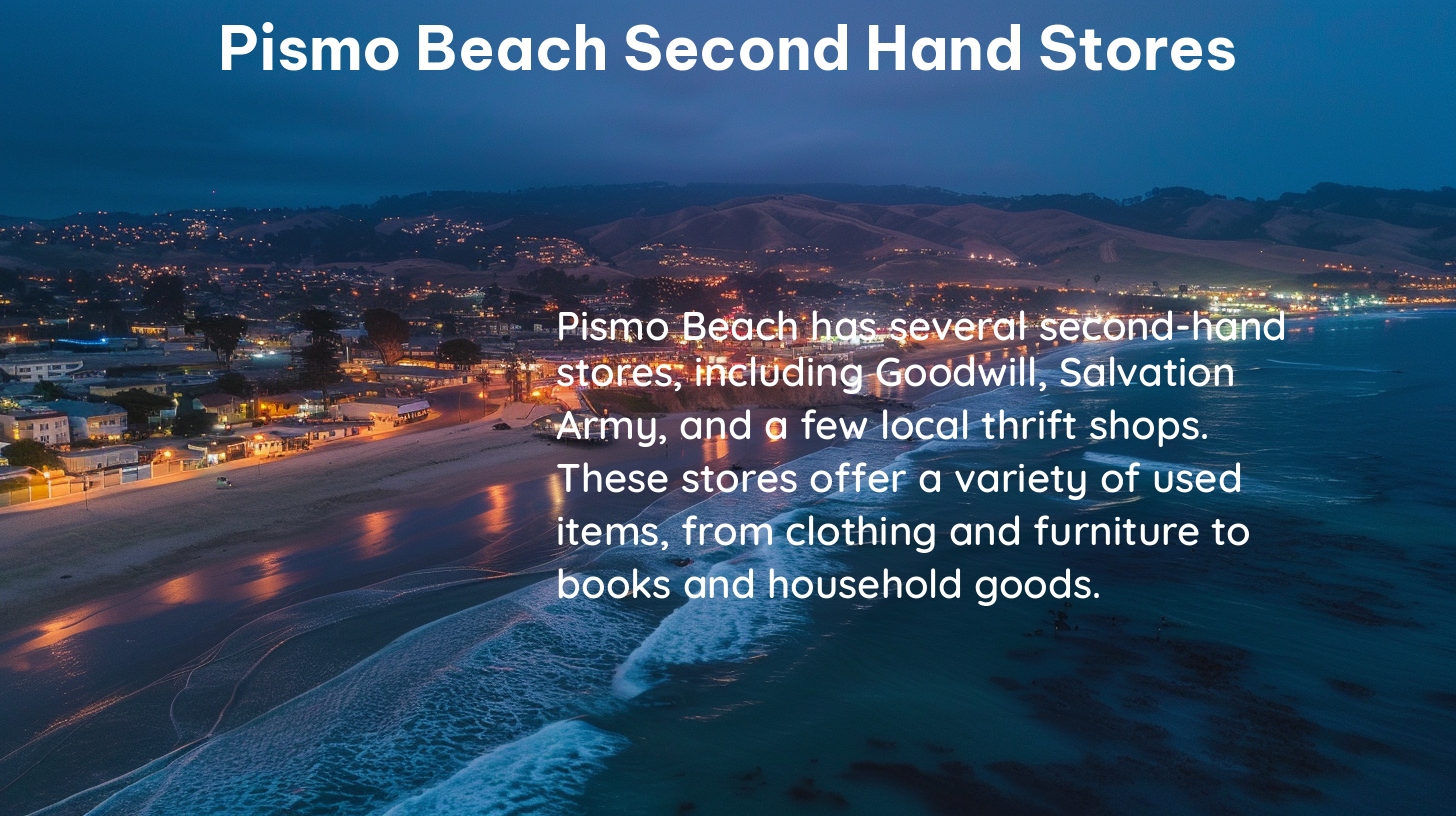 pismo beach second hand stores