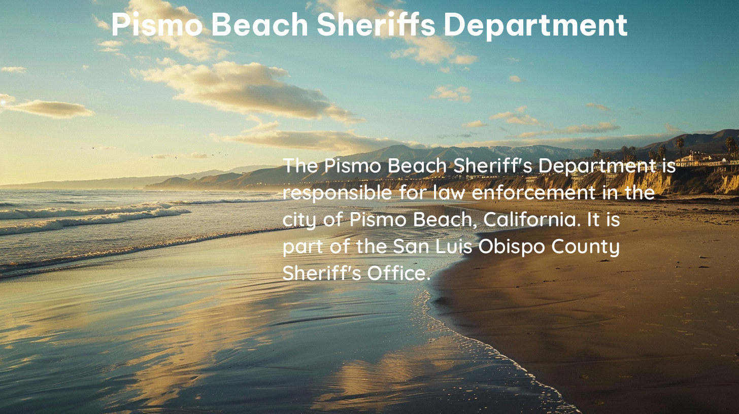 pismo beach sheriffs department