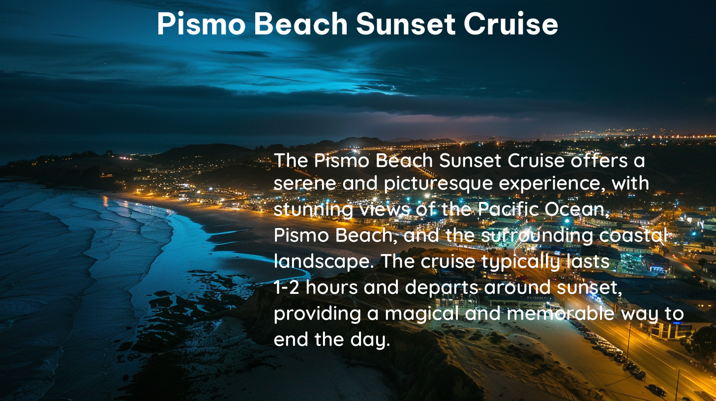 pismo beach sunset cruise