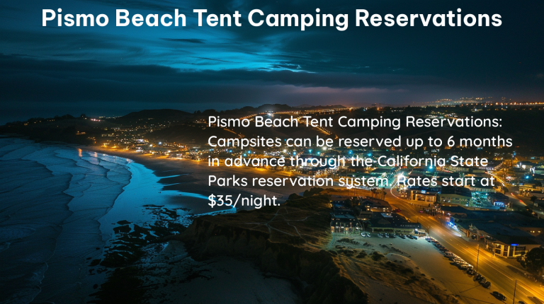 pismo beach tent camping reservations