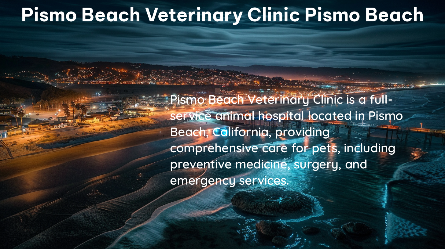 pismo beach veterinary clinic pismo beach