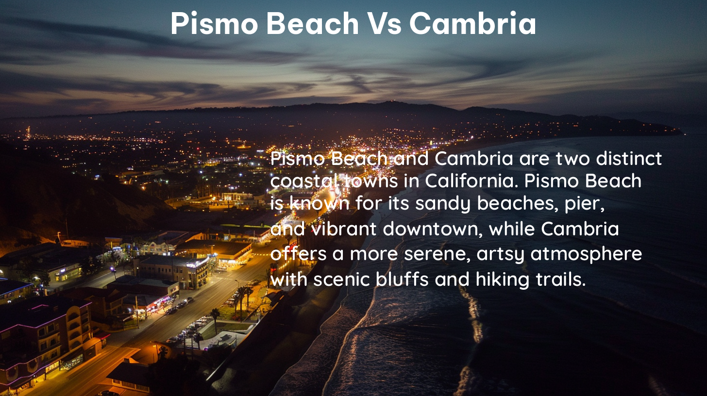 pismo beach vs cambria