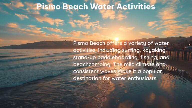 pismo beach water activities