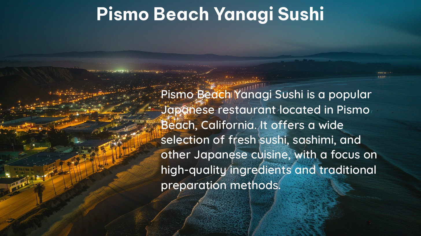 pismo beach yanagi sushi