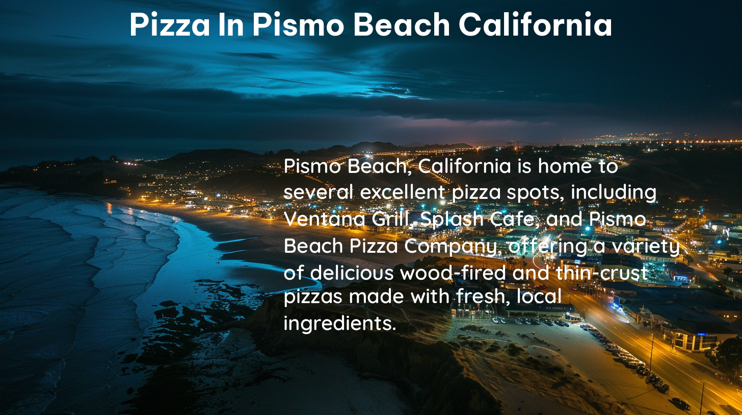 pizza in pismo beach california