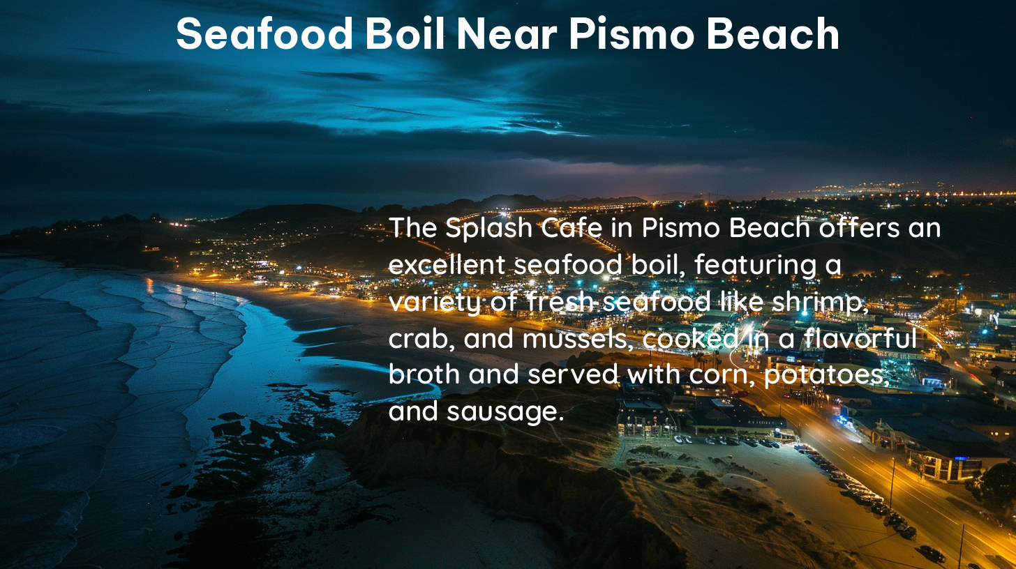 seafood boil near pismo beach