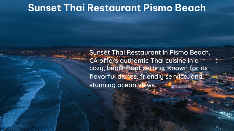 sunset thai restaurant pismo beach