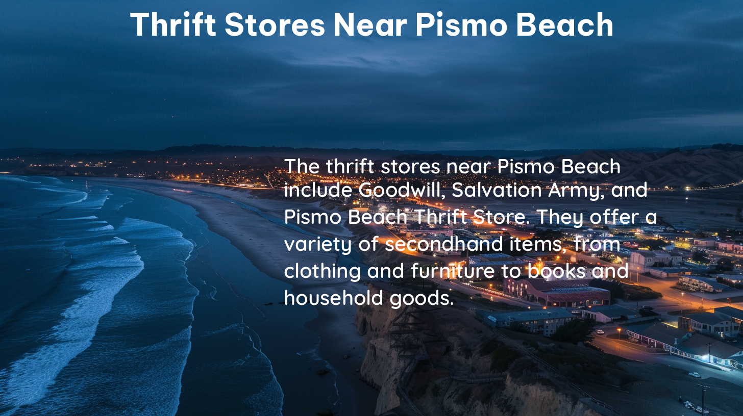 thrift stores near pismo beach