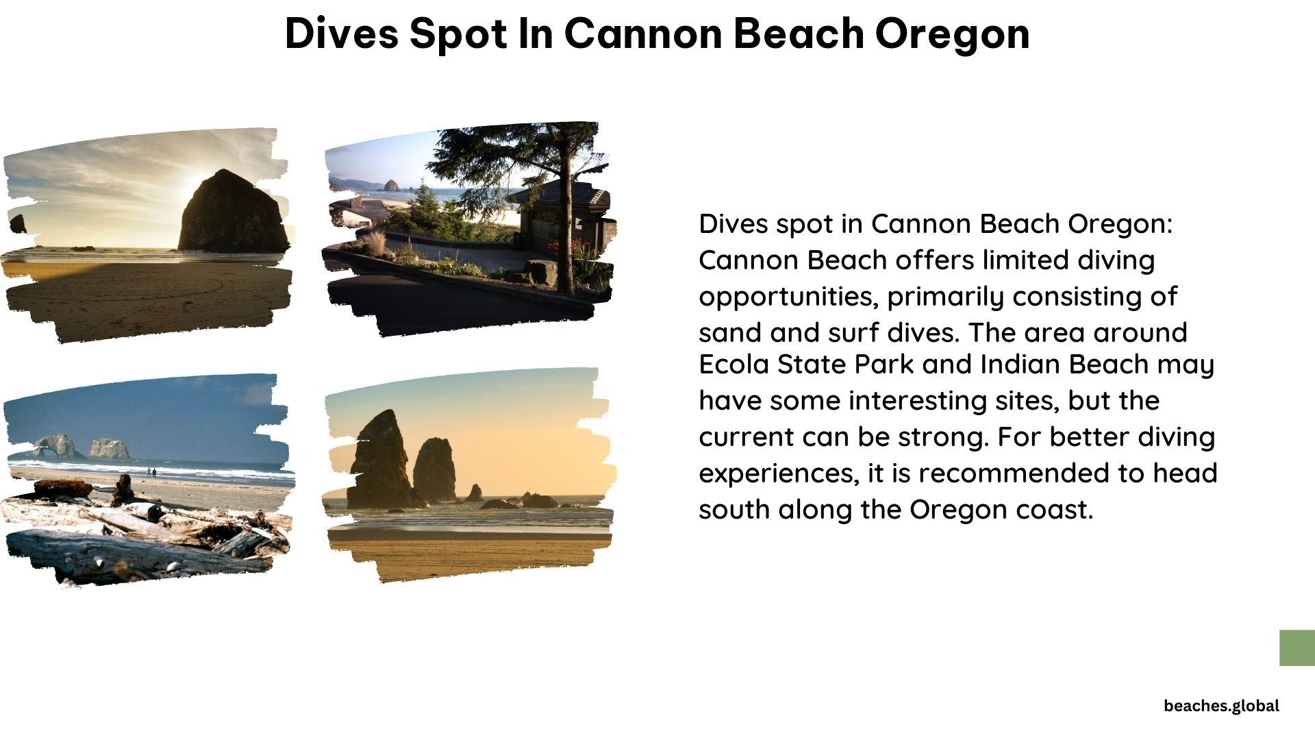 Dives spot in Cannon Beach Oregon