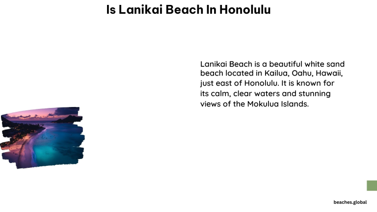 Is Lanikai Beach in Honolulu