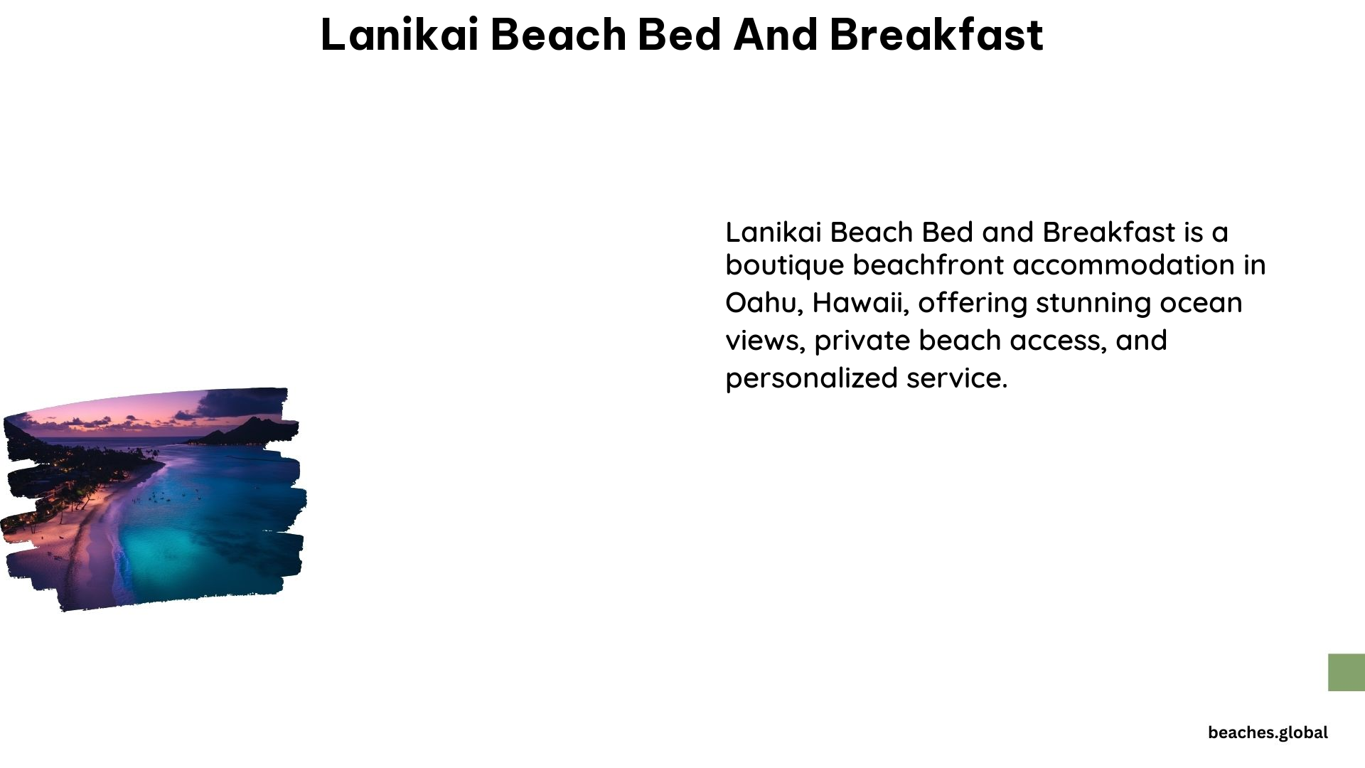 Lanikai Beach Bed and Breakfast