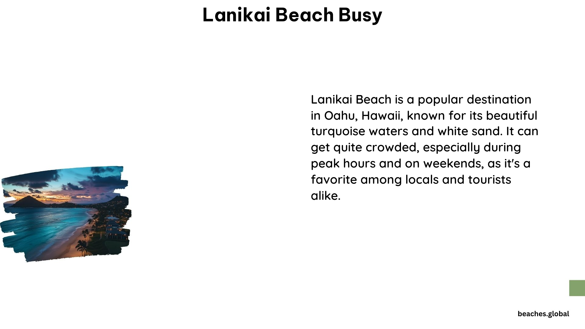 Lanikai Beach Busy