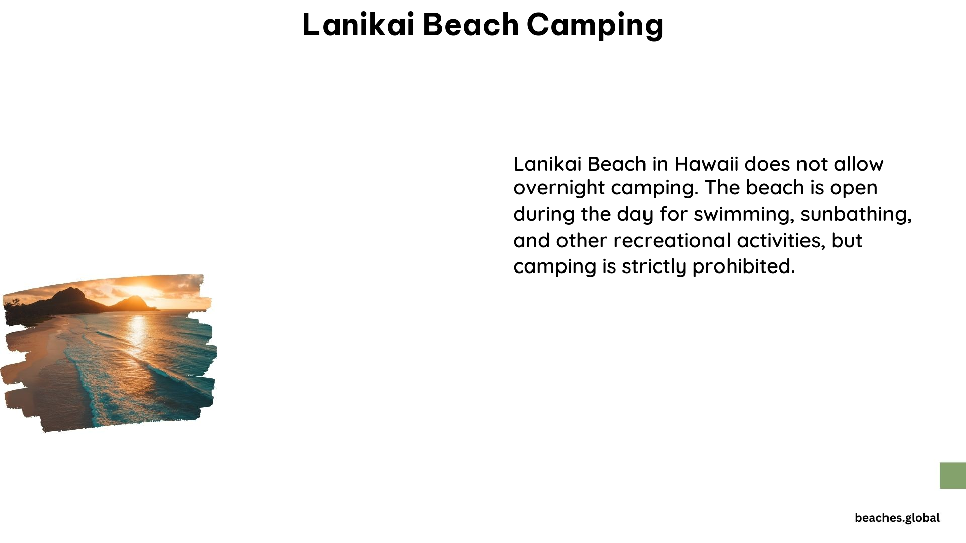 Lanikai Beach Camping