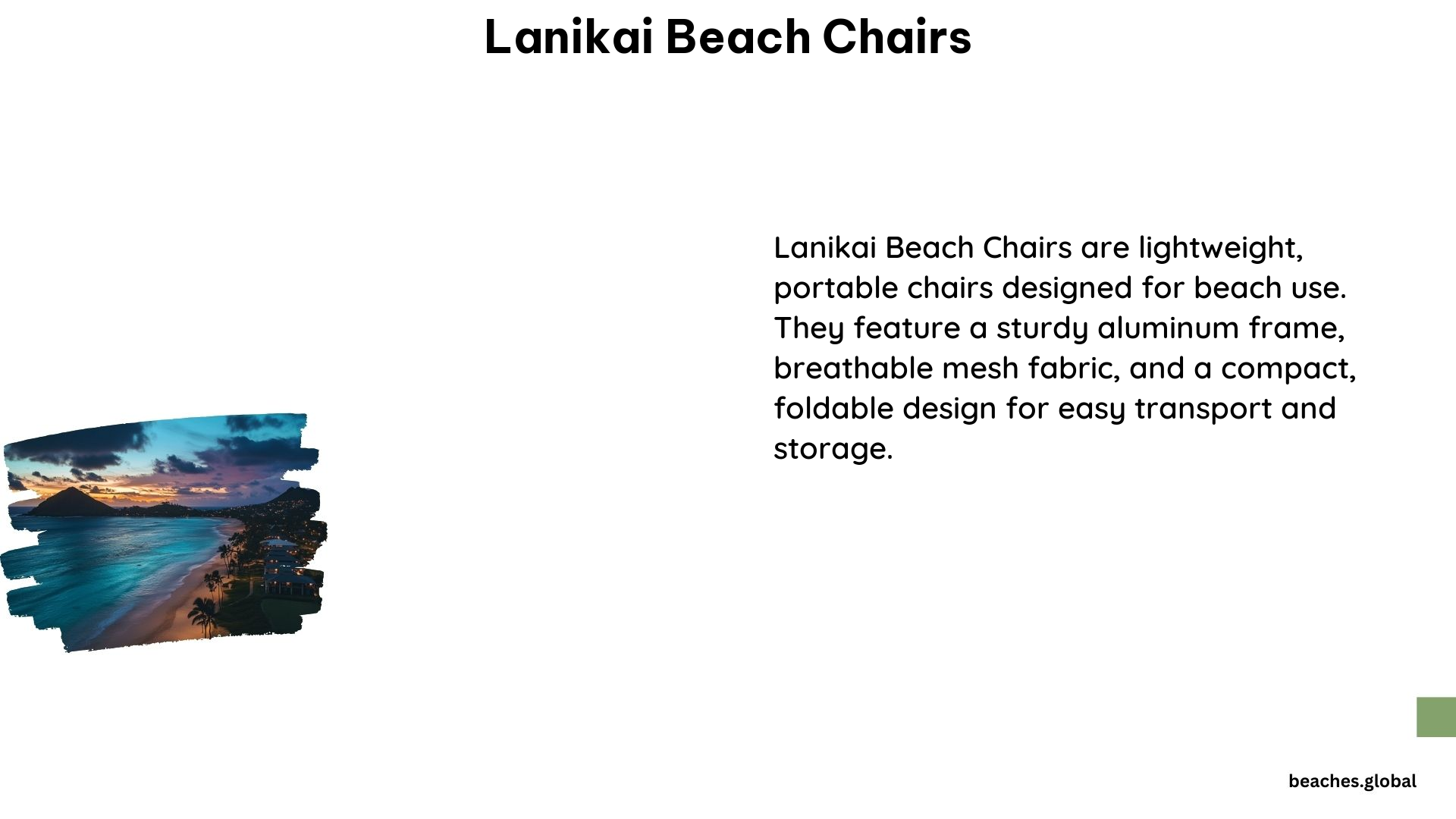 Lanikai Beach Chairs