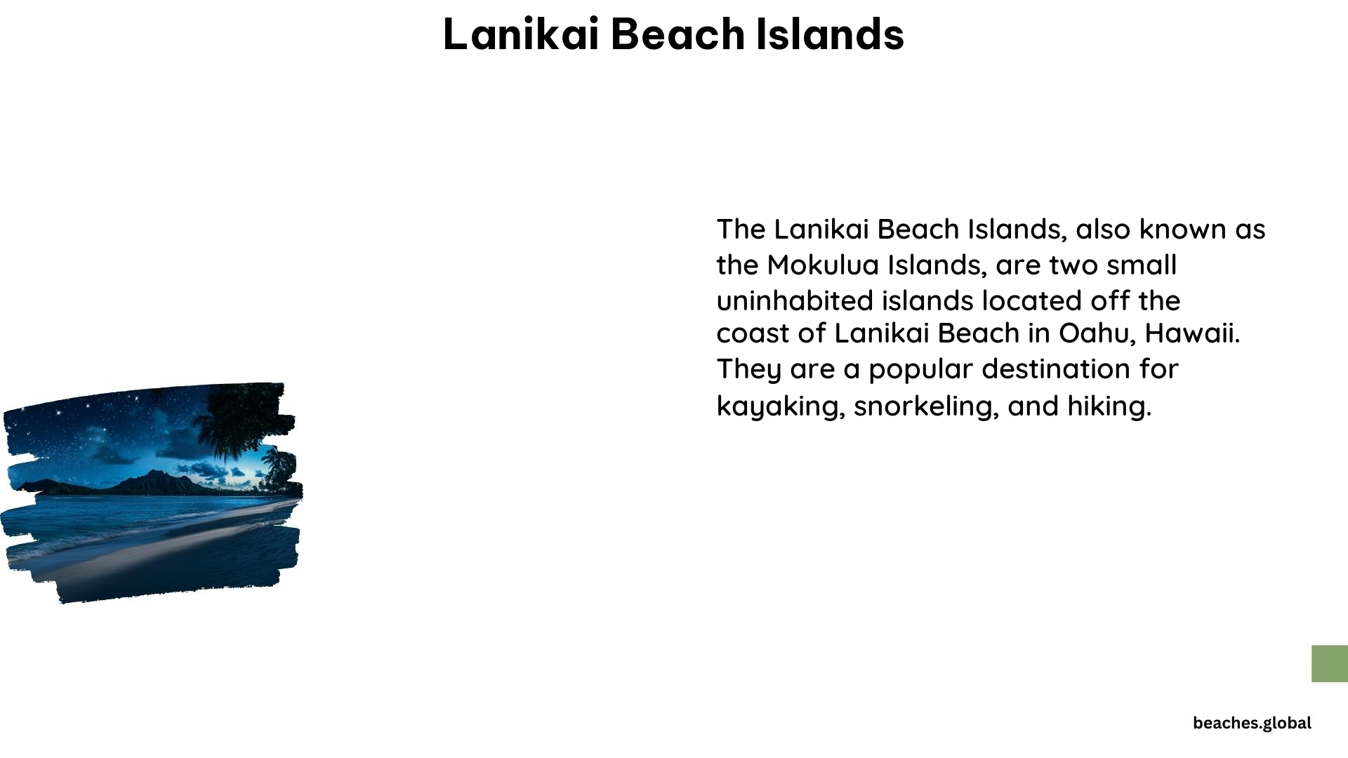 Lanikai Beach Islands