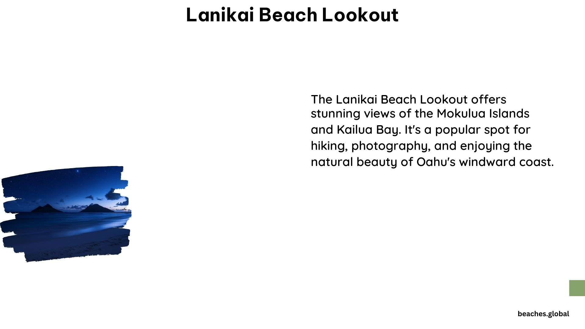 Lanikai Beach Lookout