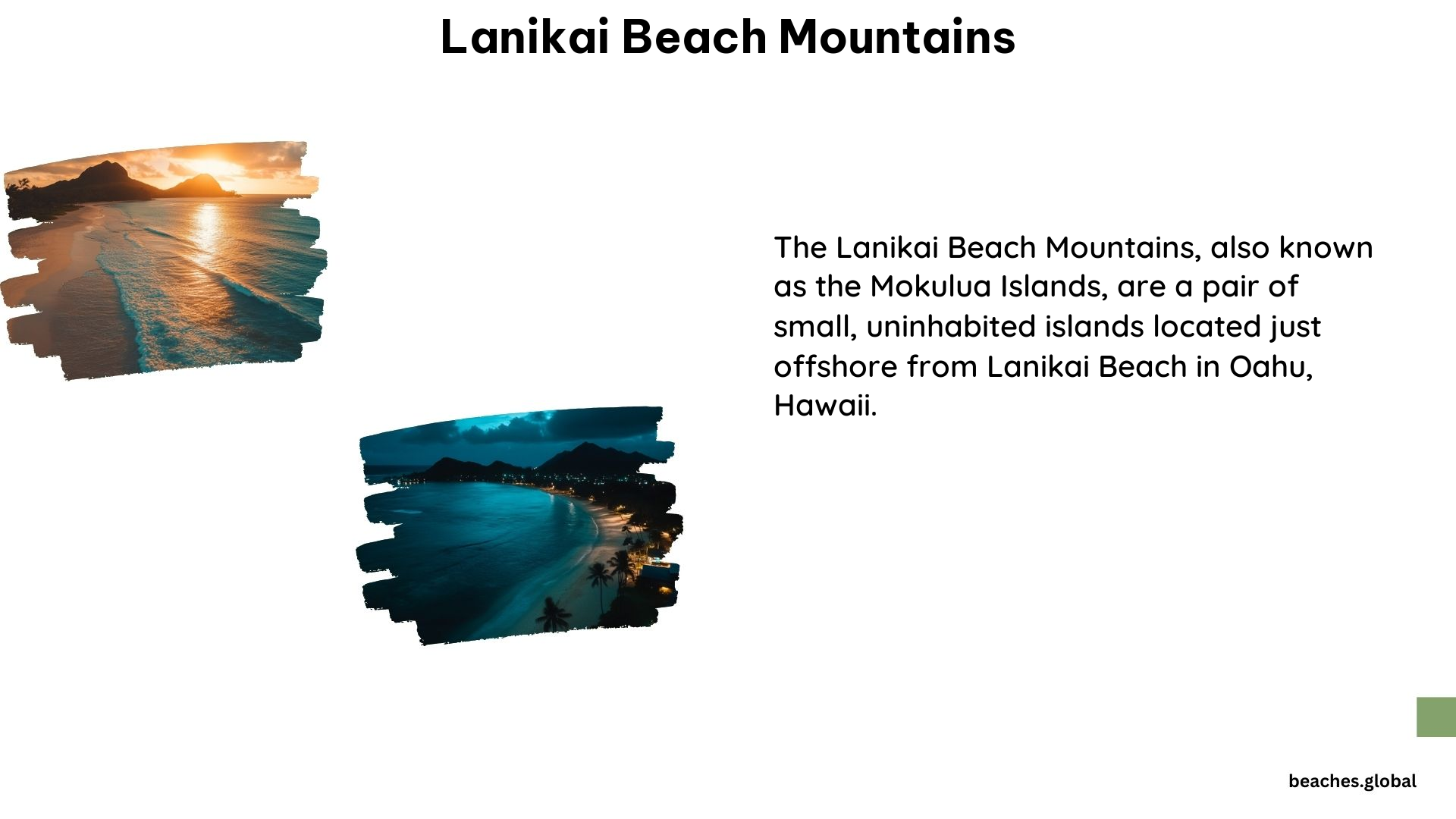 Lanikai Beach Mountains