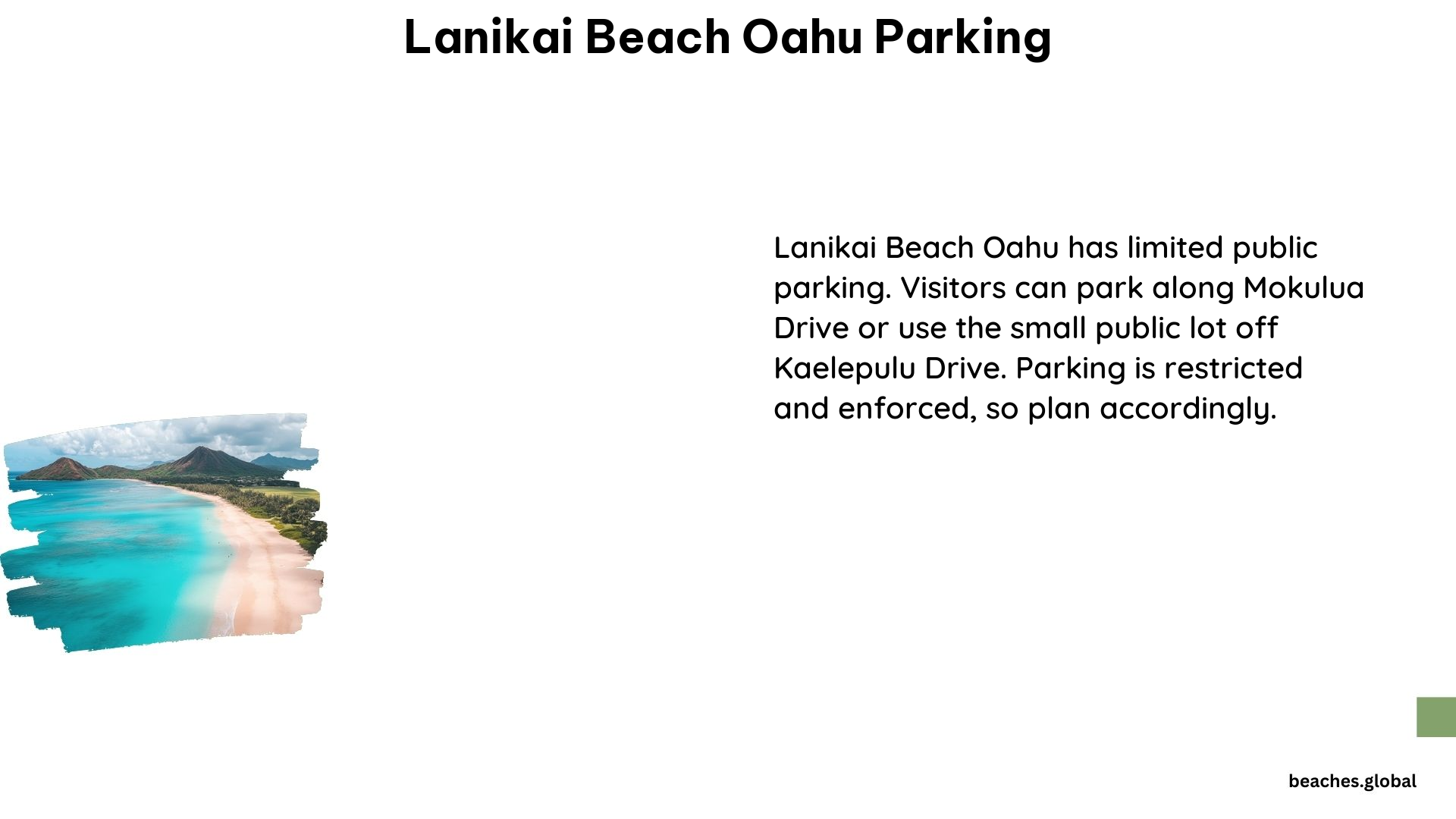 Lanikai Beach Oahu Parking