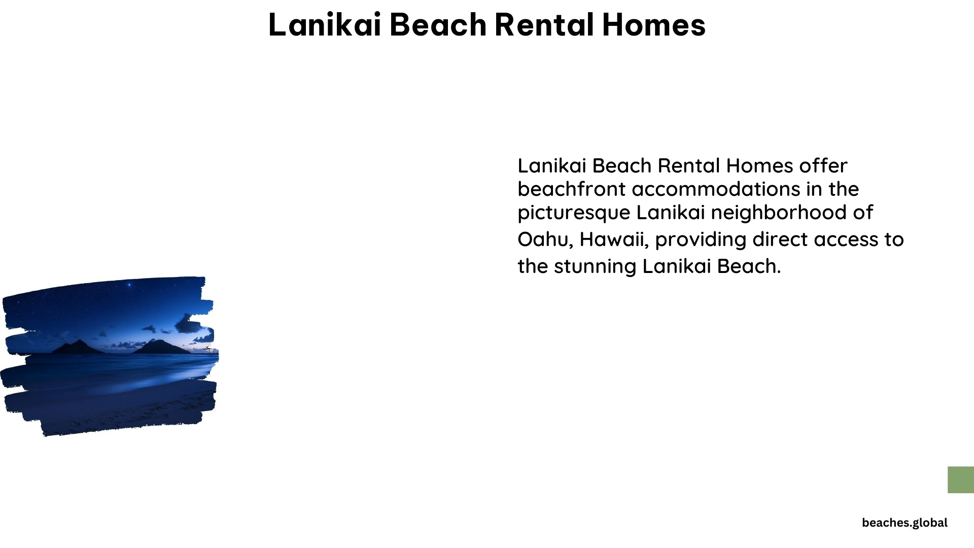 Lanikai Beach Rental Homes