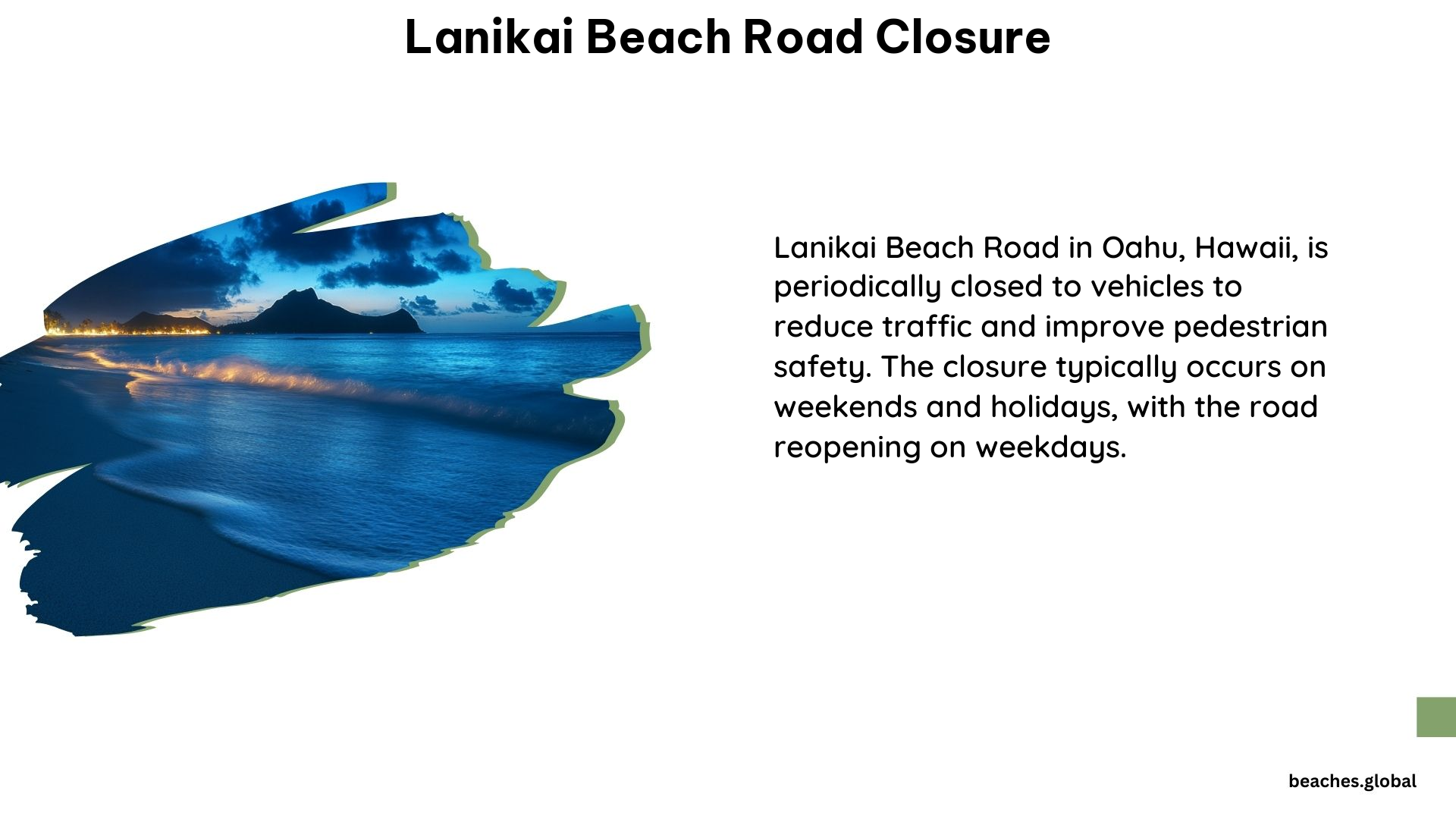 Lanikai Beach Road Closure