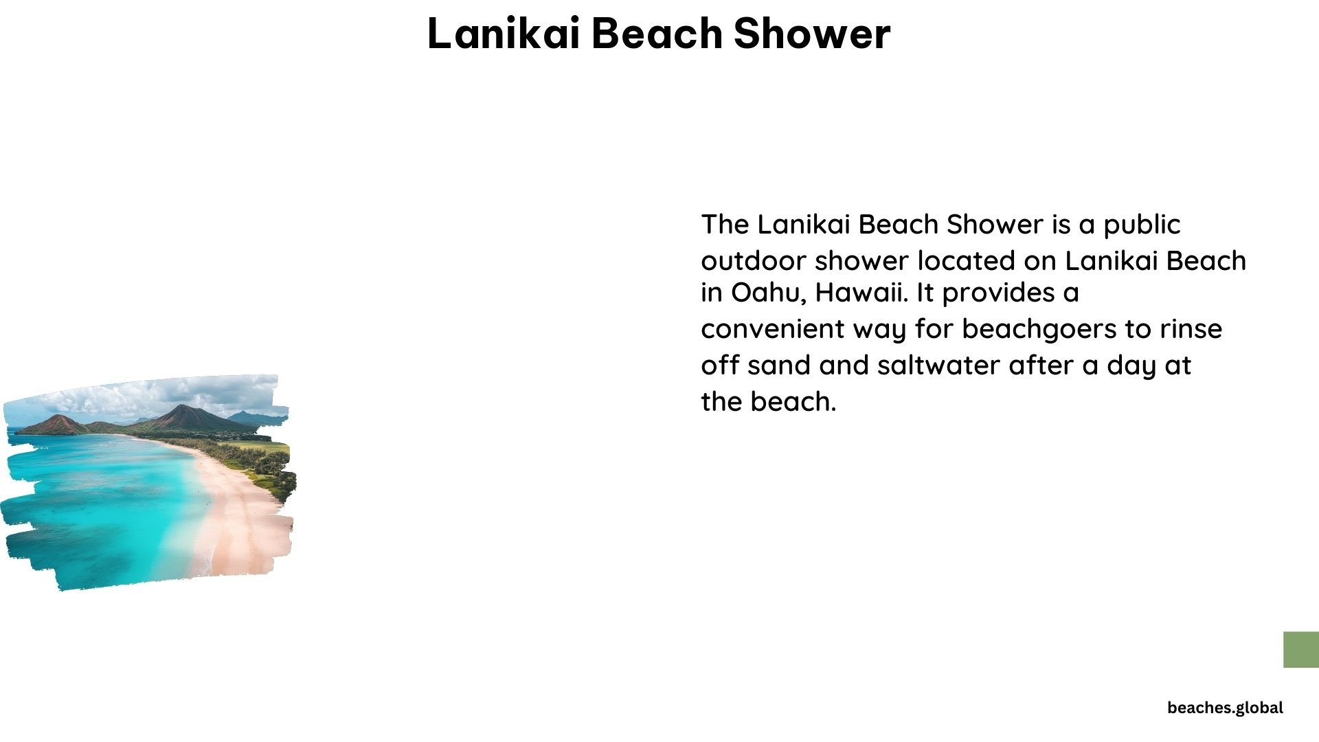 Lanikai Beach Shower