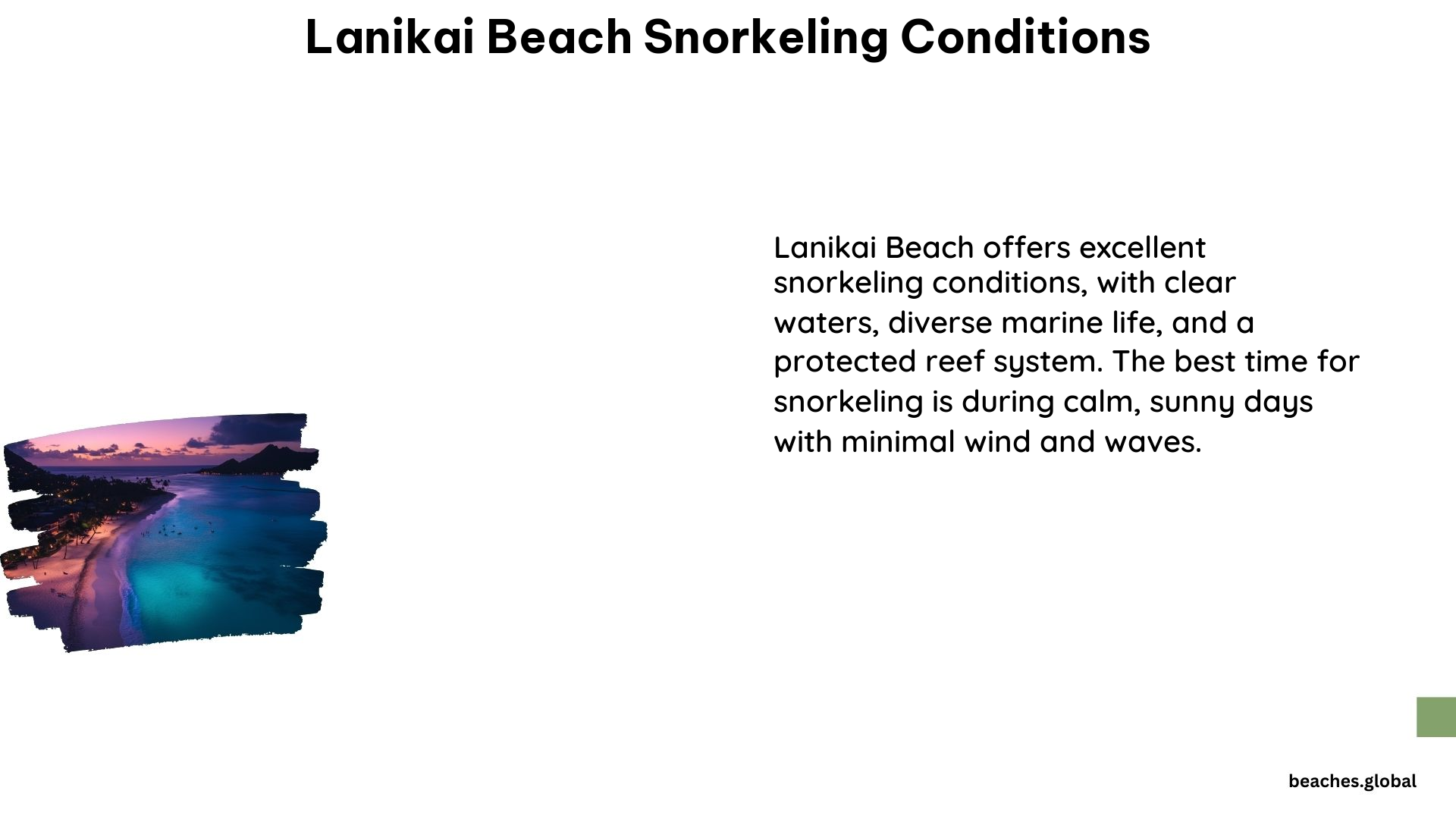 Lanikai Beach Snorkeling Conditions