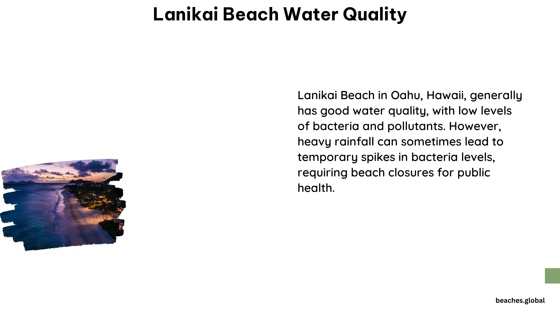 Lanikai Beach Water Quality