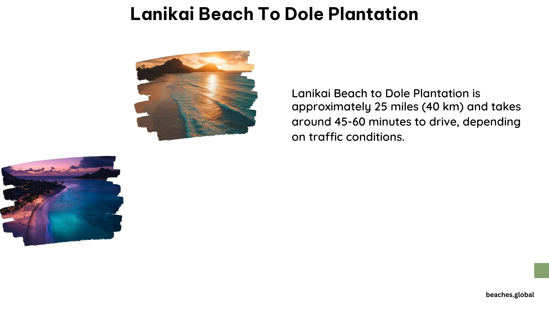 Lanikai Beach to Dole Plantation