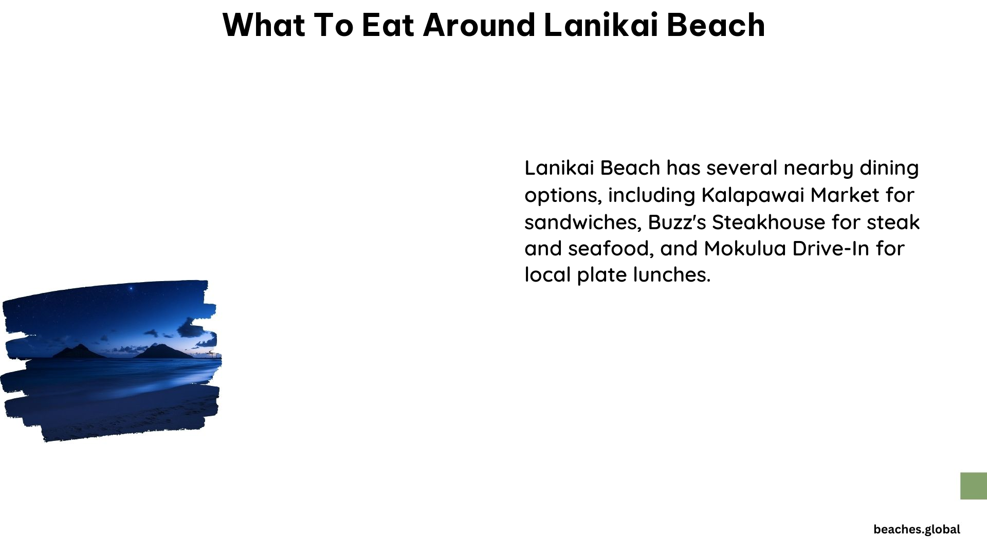 What to Eat Around Lanikai Beach