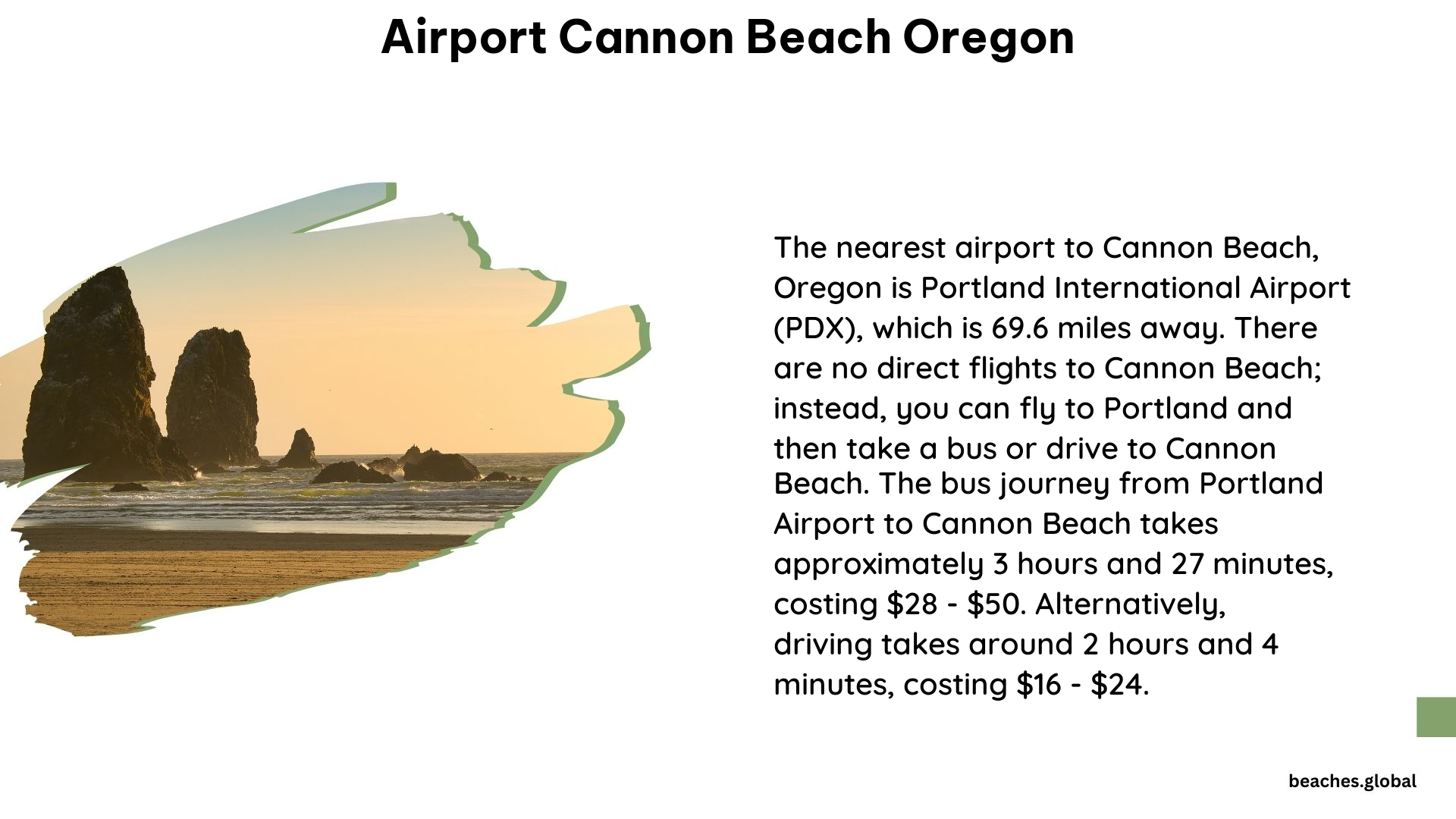 airport cannon beach oregon