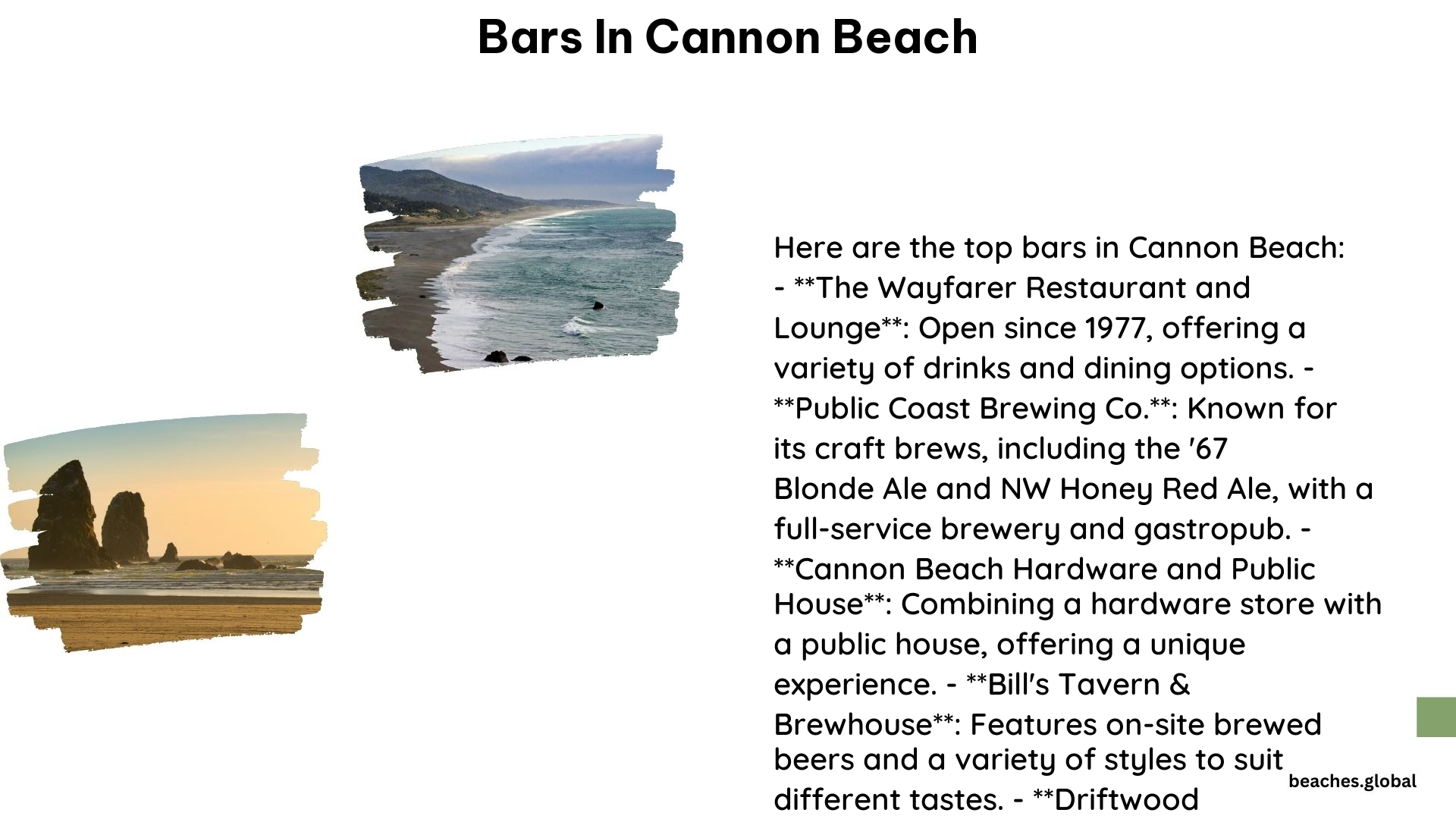 bars in cannon beach