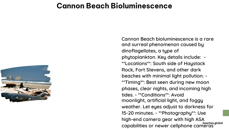 cannon beach bioluminescence 1