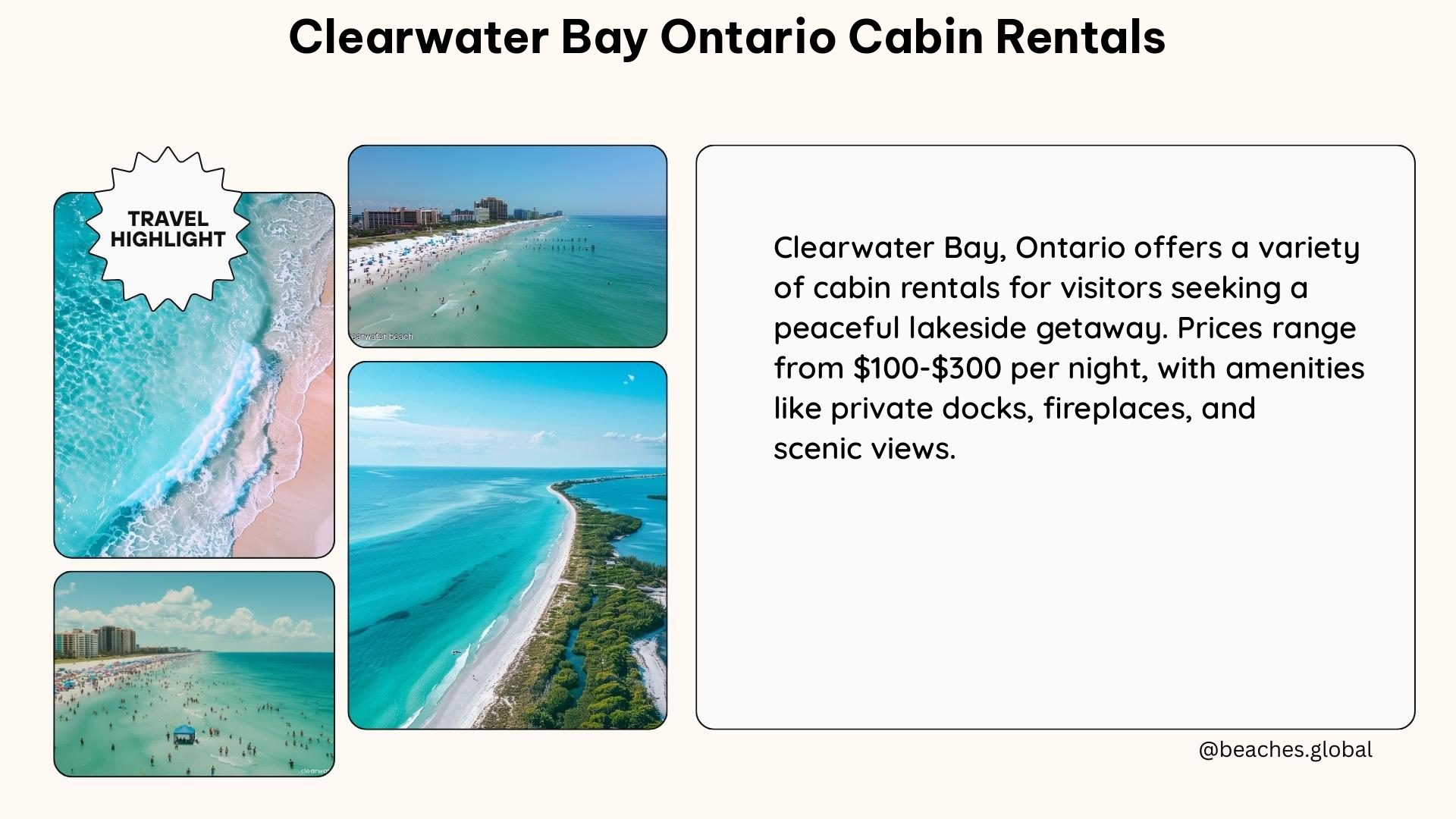 clearwater bay ontario cabin rentals