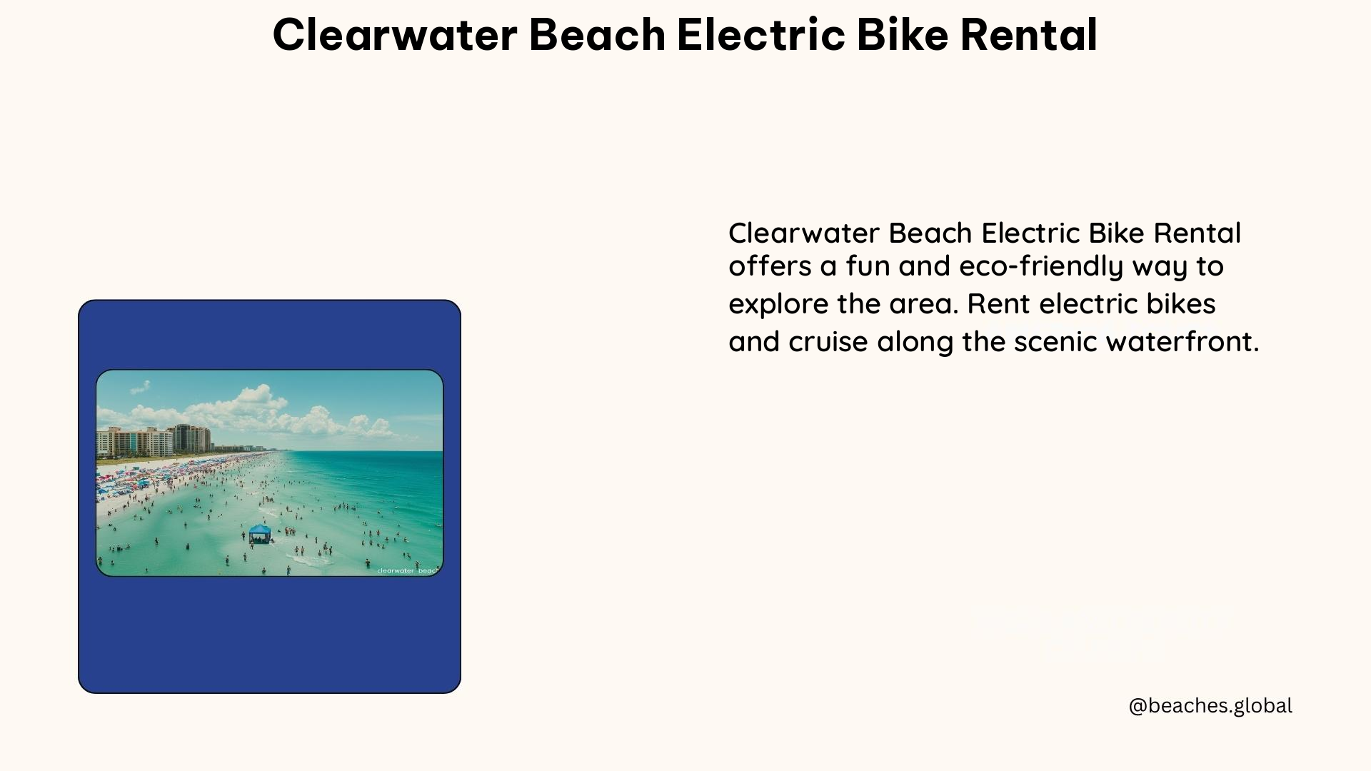 clearwater beach electric bike rental