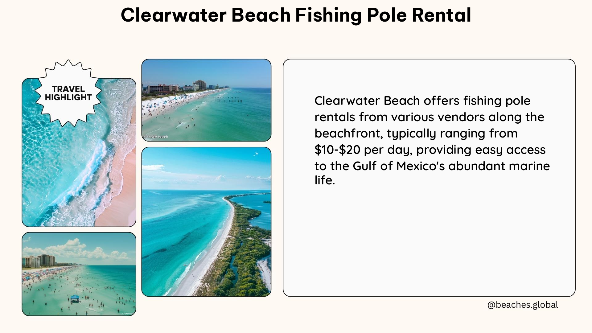 clearwater beach fishing pole rental