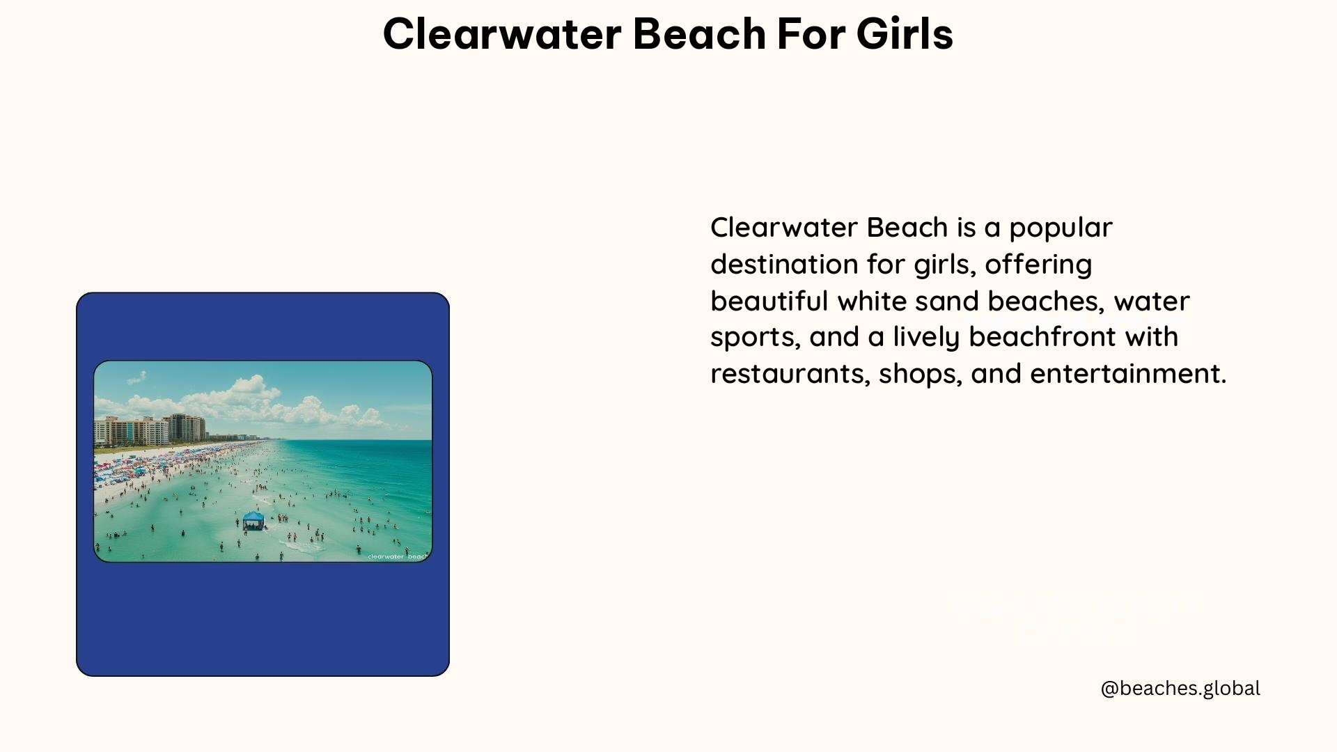 clearwater beach for girls