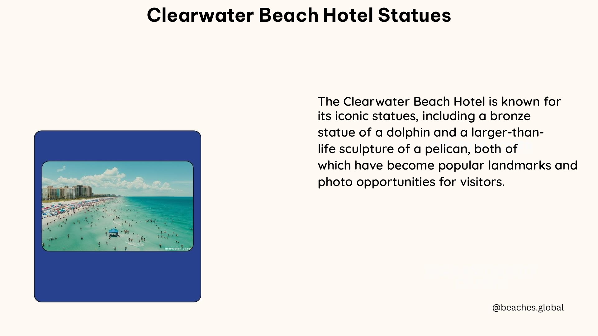 clearwater beach hotel statues