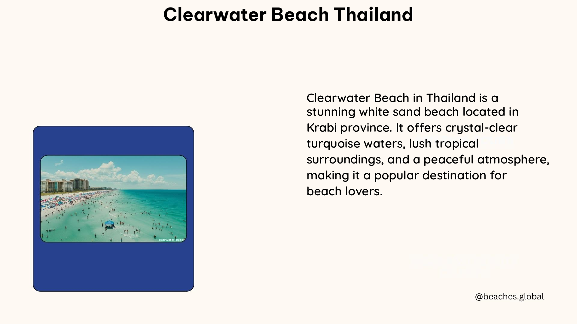 clearwater beach thailand