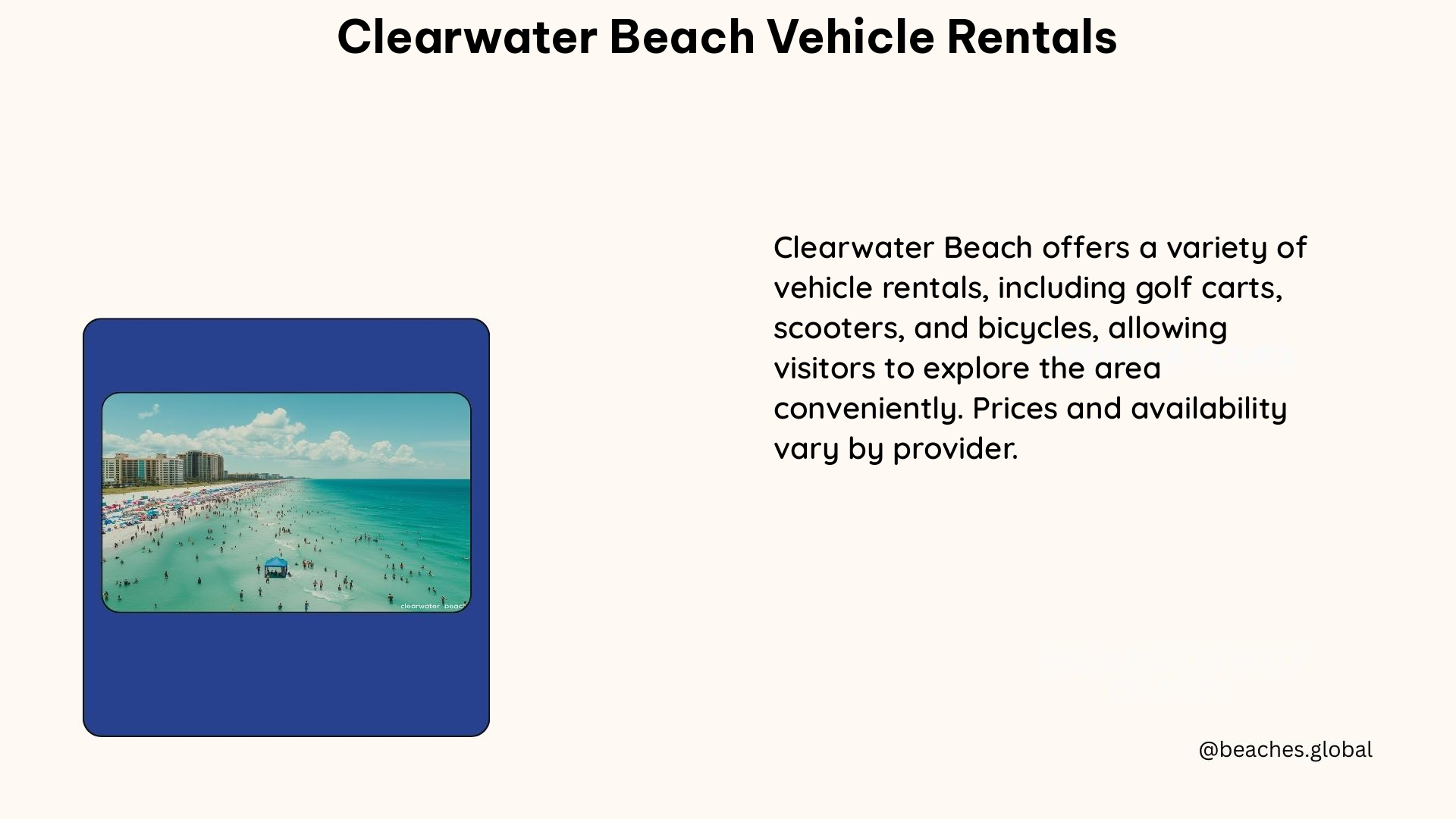 clearwater beach vehicle rentals