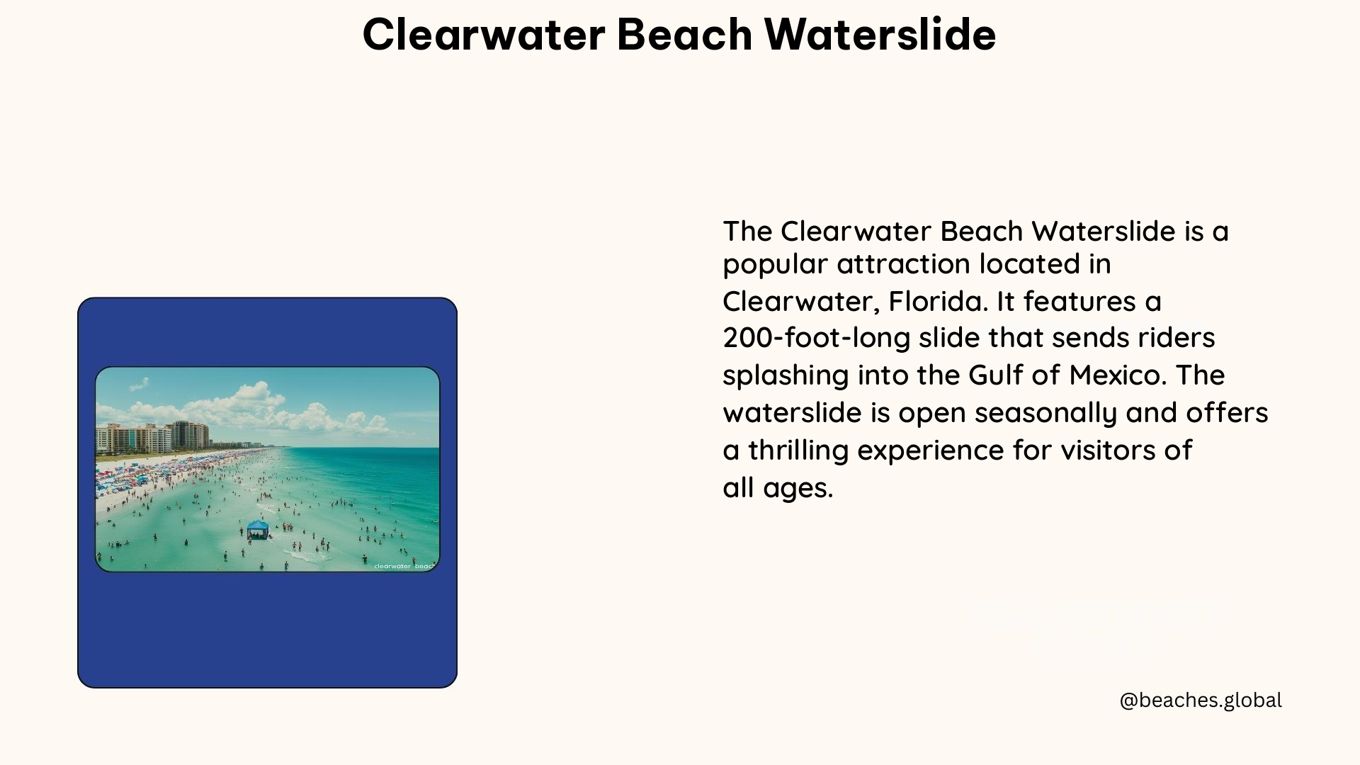 clearwater beach waterslide