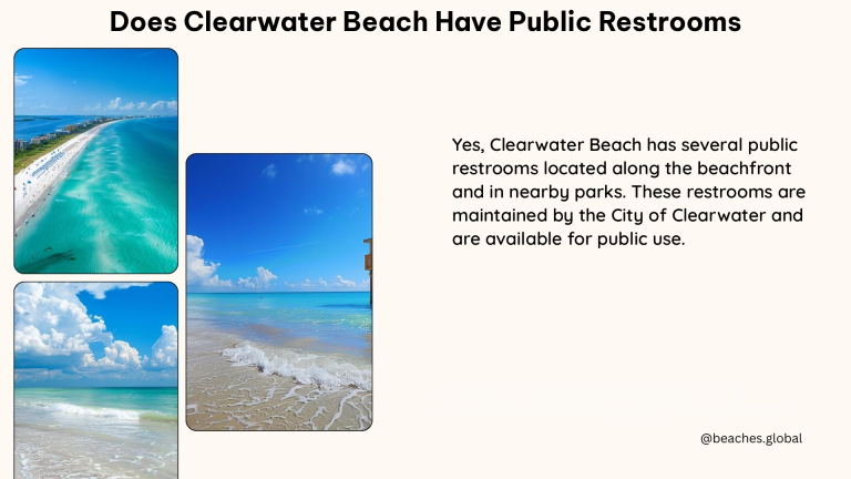 does clearwater beach have public restrooms