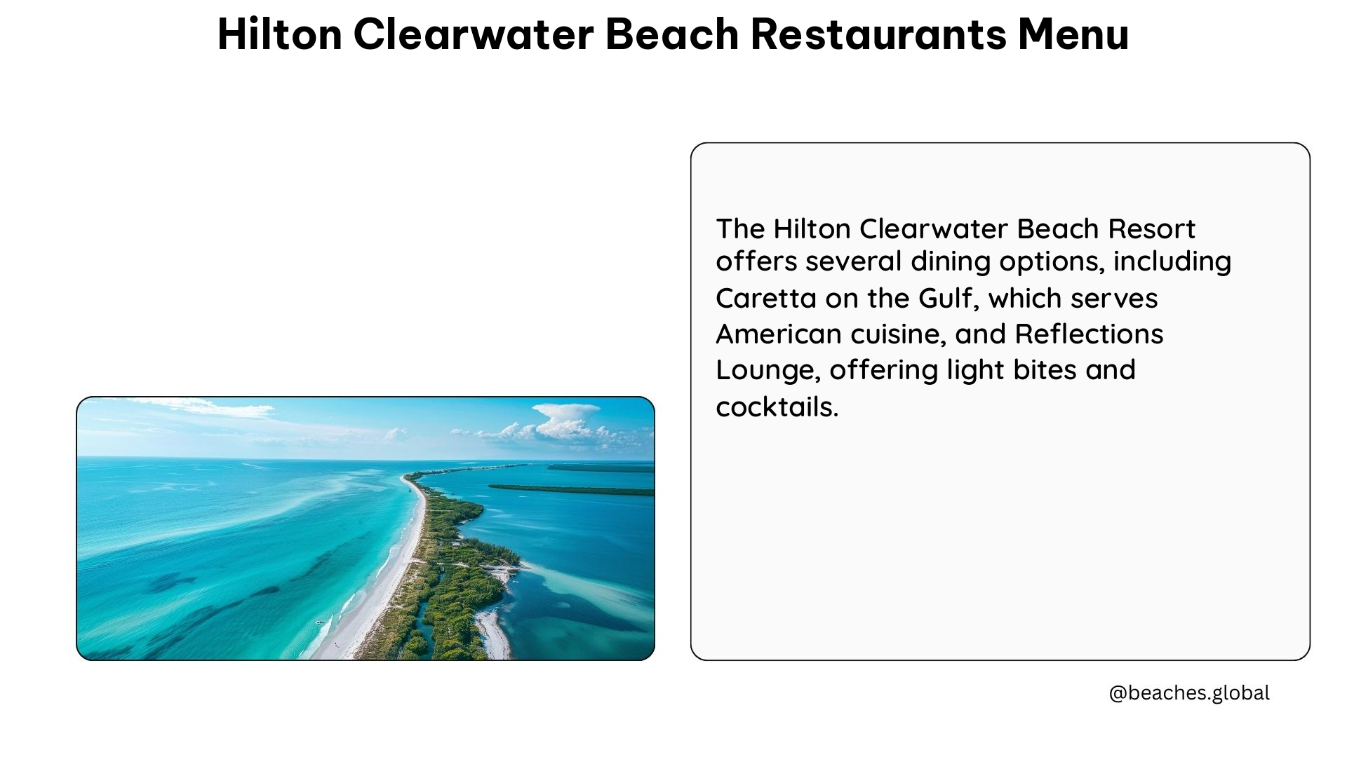 hilton clearwater beach restaurants menu