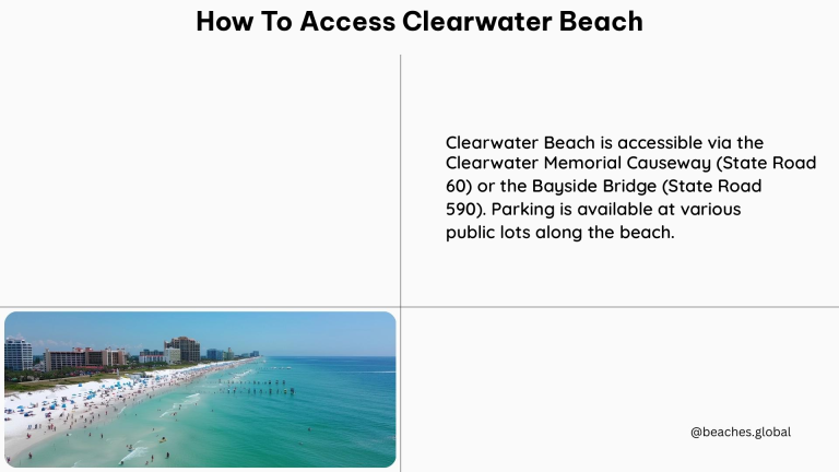 how to access clearwater beach