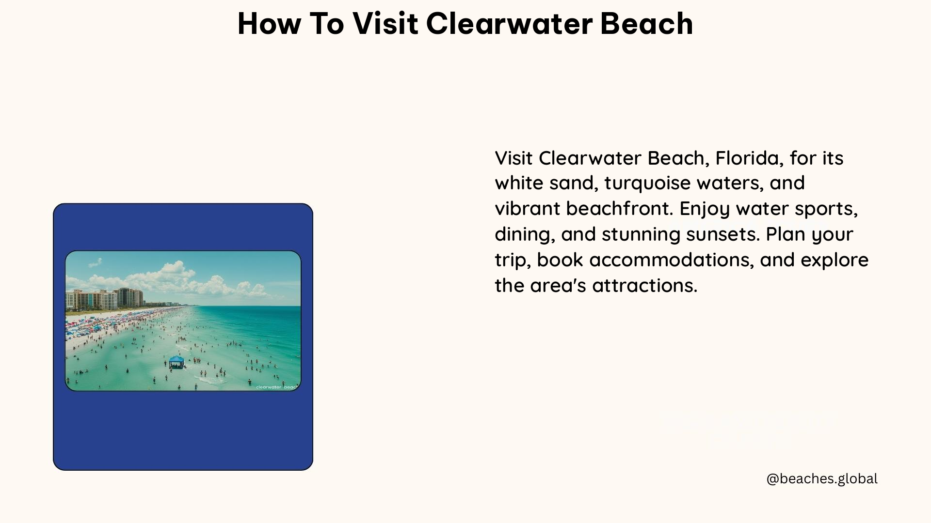 how to visit clearwater beach