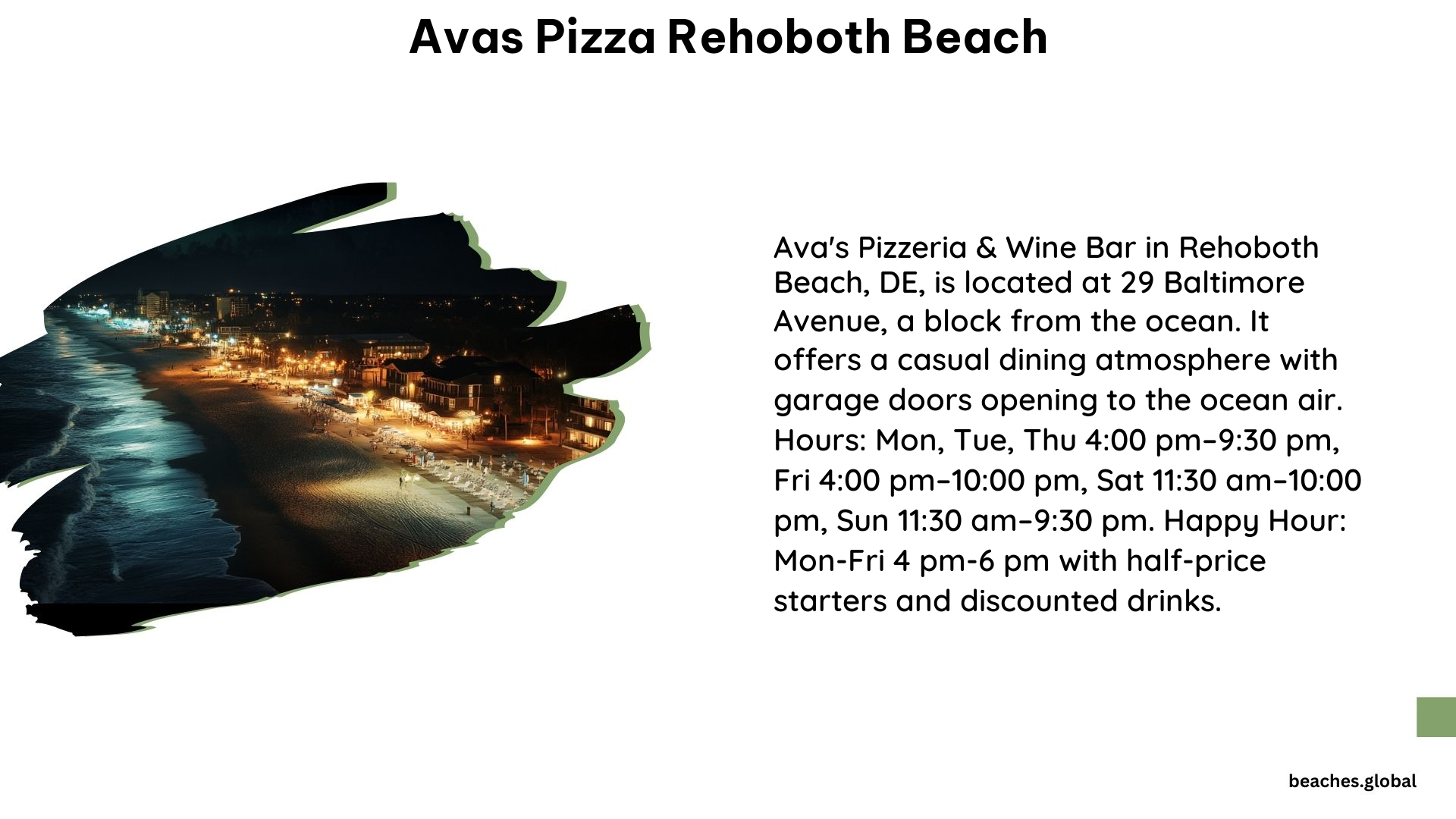 Avas Pizza Rehoboth Beach