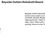 Bayside Outlets Rehoboth Beach