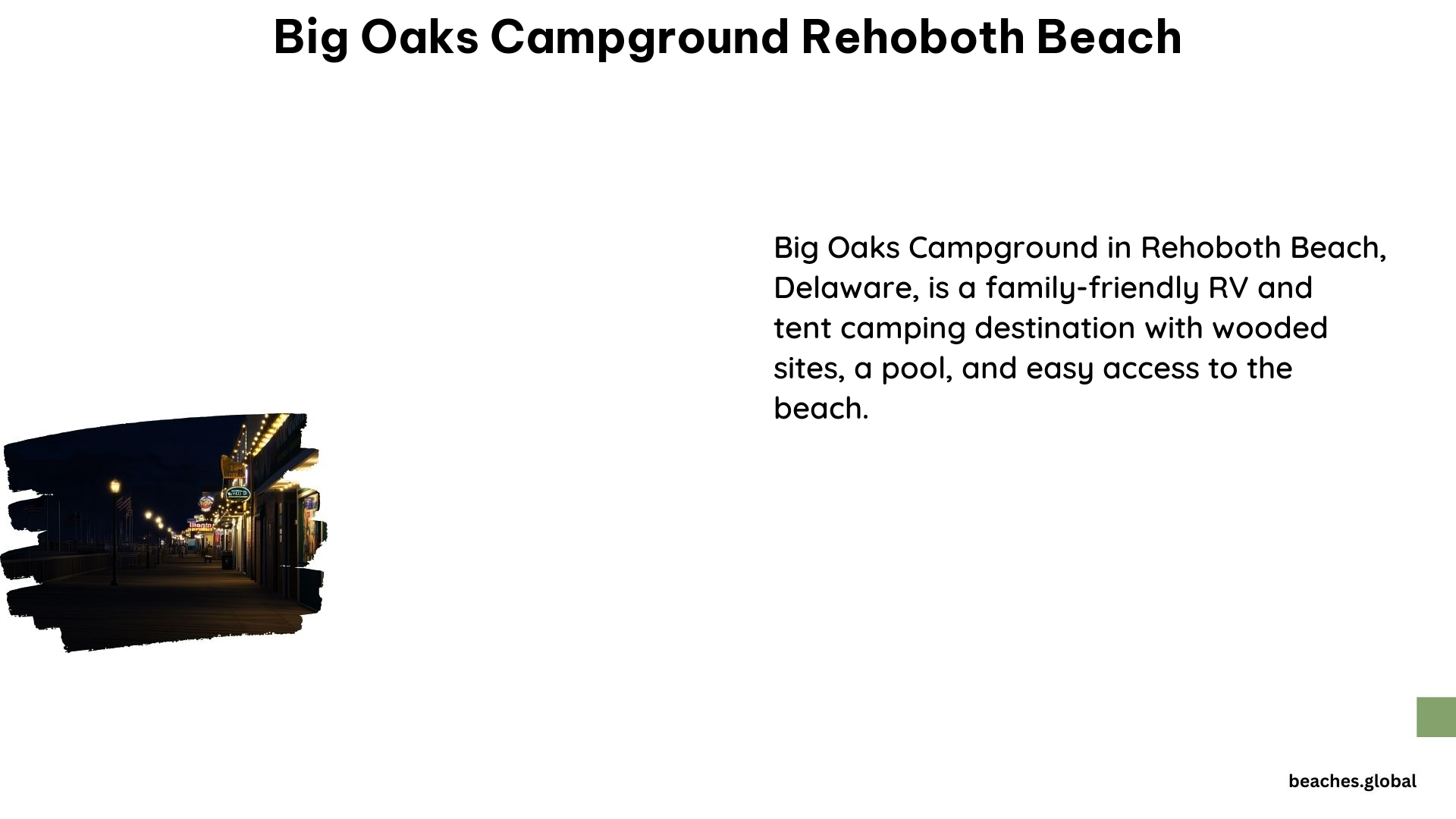 Big Oaks Campground Rehoboth Beach