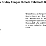 Black Friday Tanger Outlets Rehoboth Beach