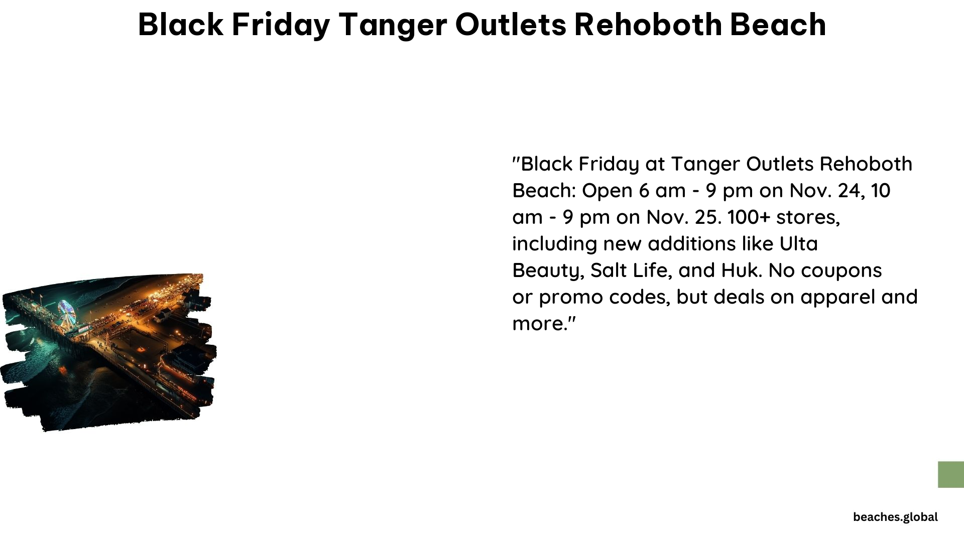 Black Friday Tanger Outlets Rehoboth Beach