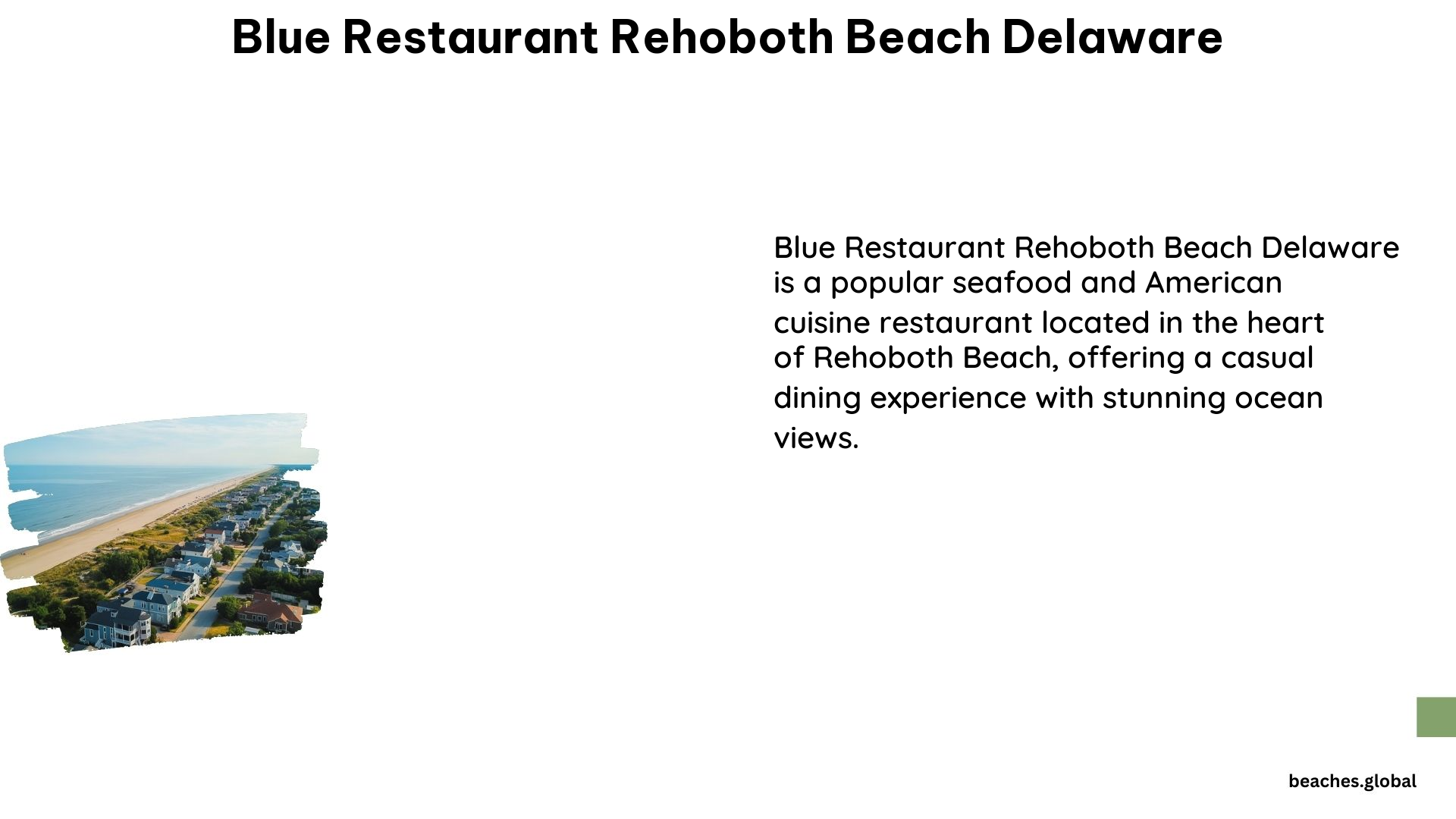 Blue Restaurant Rehoboth Beach Delaware